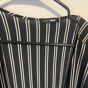 long blue and white kimono